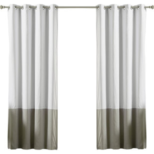 Grey Color Block Curtains | Wayfair Grey Color Block Curtains | Wayfair